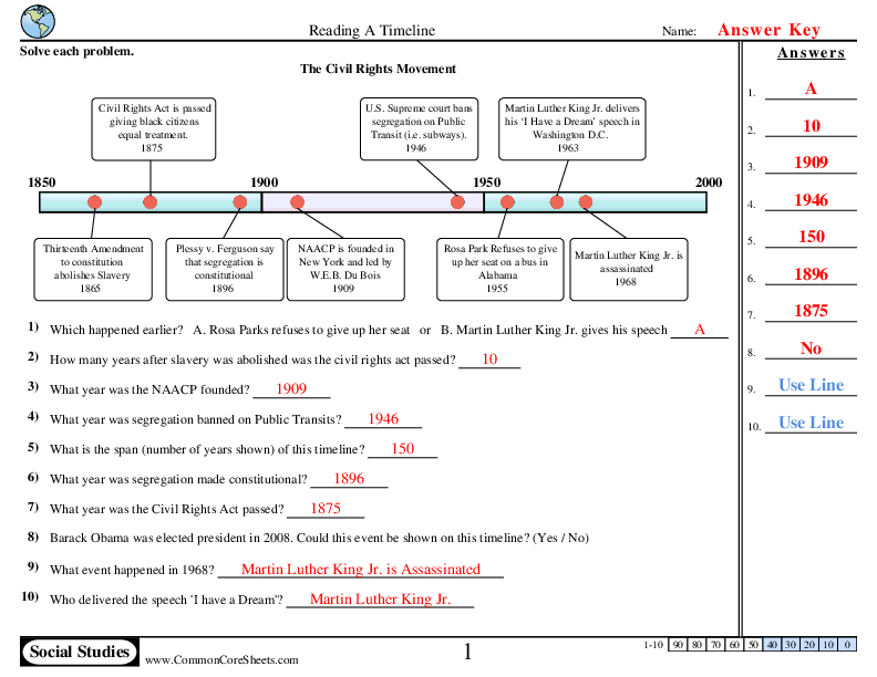  - horizontal-timelines worksheet