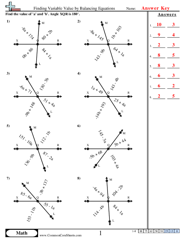  - finding-variable-value-by-balancing-equations worksheet