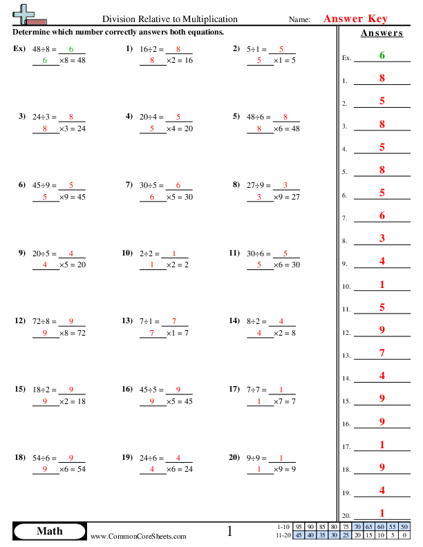  - division-relative-to-multiplication worksheet