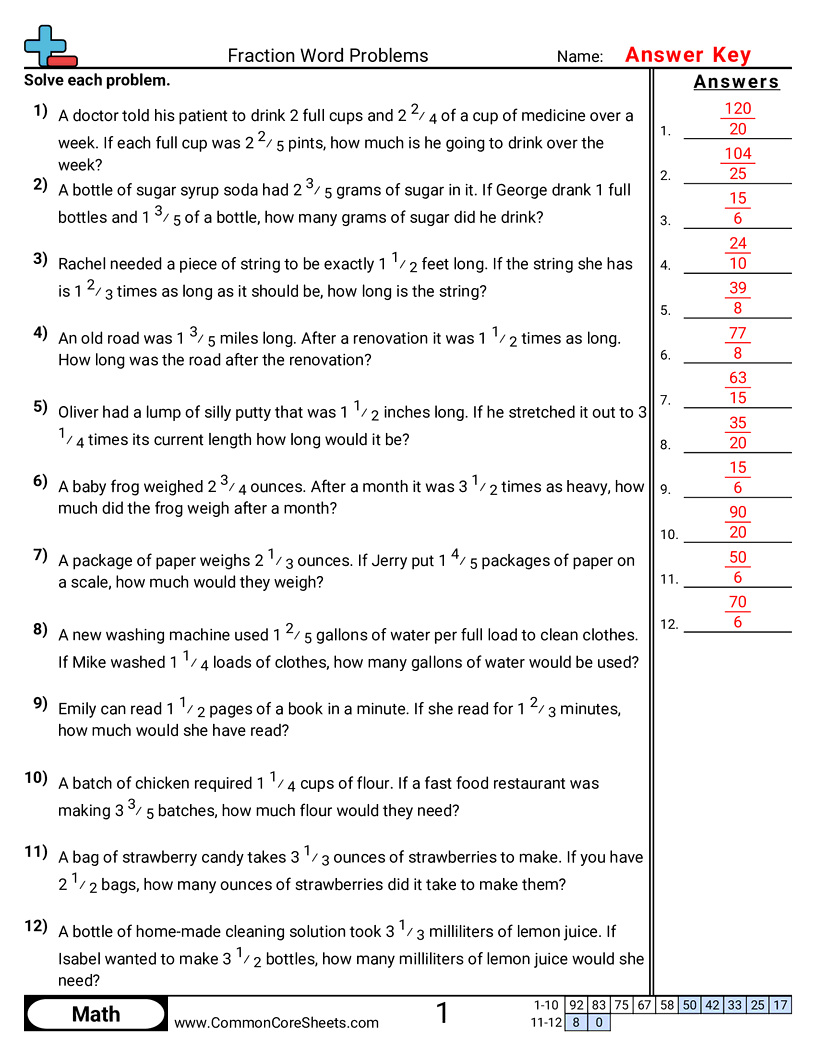 Fraction Worksheets - multiplying-fractions worksheet