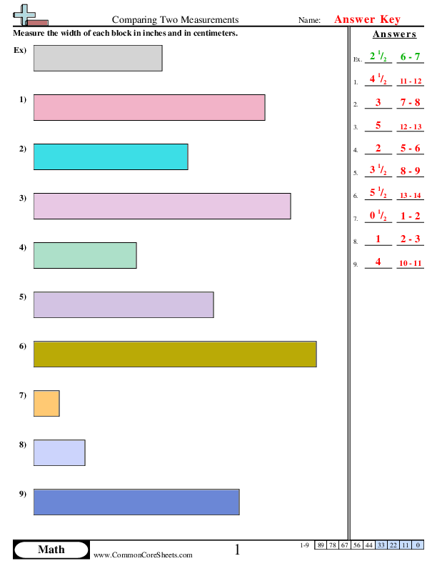  - comparing-two-measurements-width worksheet