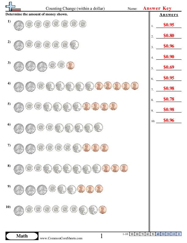  - counting-change-within-a-dollar worksheet