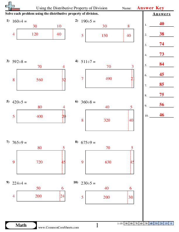  - using-the-distributive-property-of-division-with-array worksheet