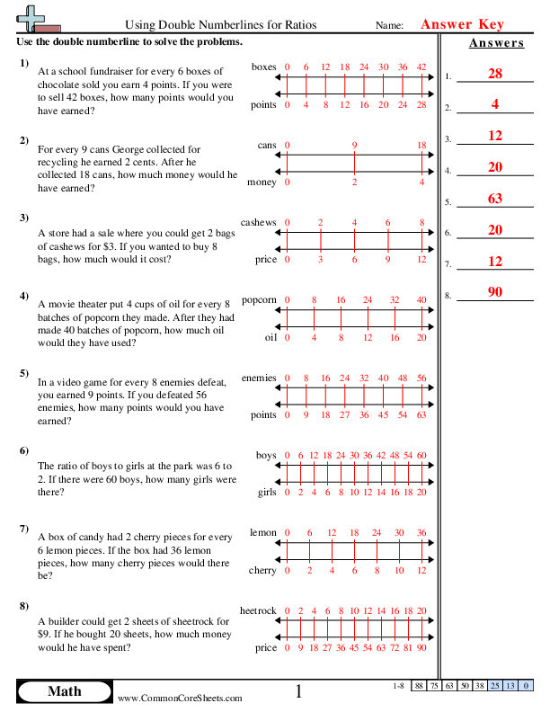  - ratios-double-line worksheet