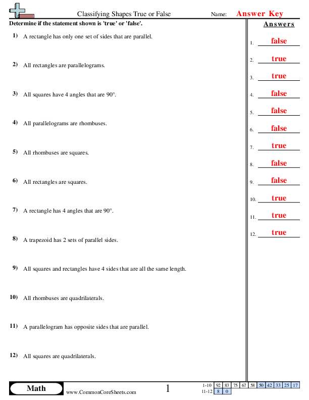  - classifying-shapes-true-or-false worksheet