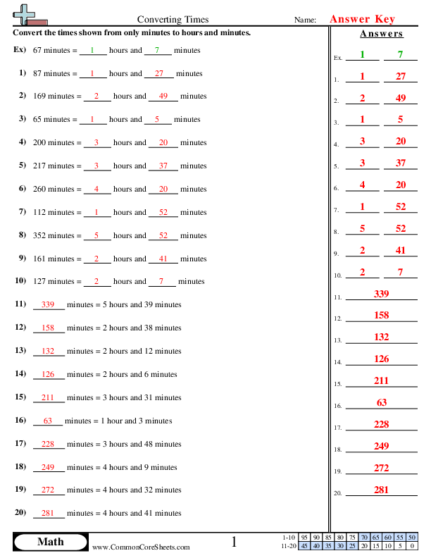  - converting-times worksheet