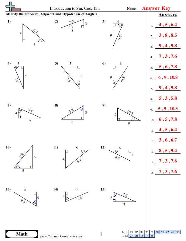  - introduction-to-sin-cos-tan worksheet